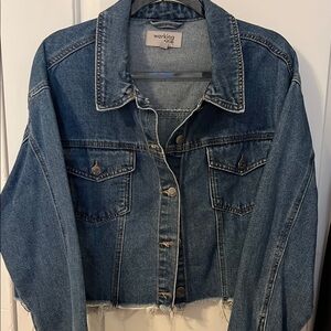 Working Title size XL cropped denim jacket